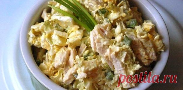 Салат из пекинской капусты с курицей