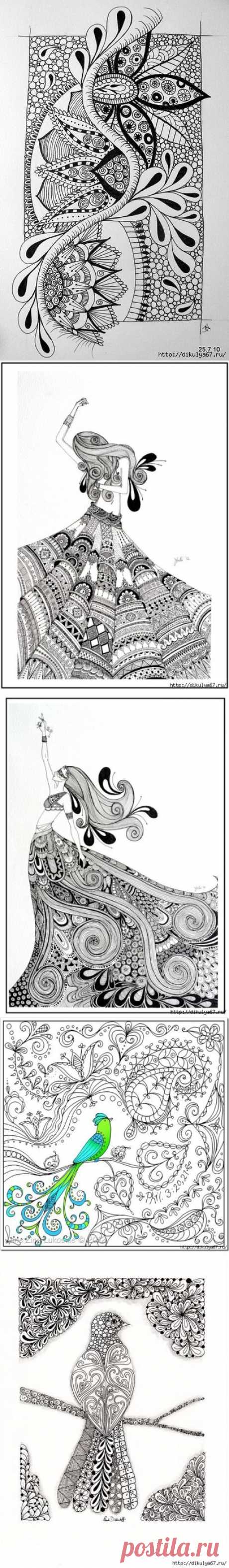 Рисунки. Zentangle &amp; Doodling