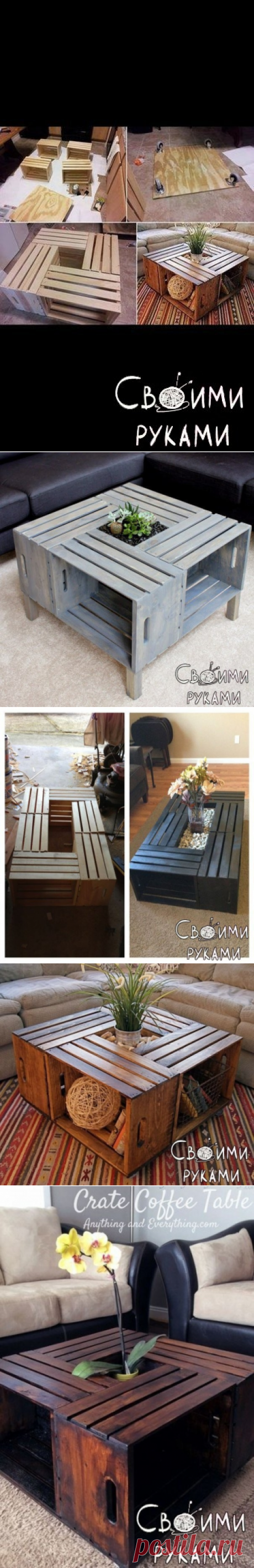 Кофейные столики из ящиков