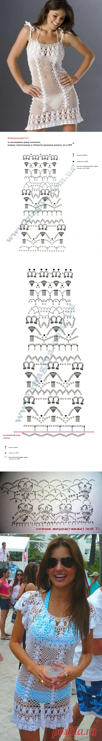 ПЛЯЖНЫЙ АЖУРНЫЙ САРАФАНЧИК (от Костуровой Анны)