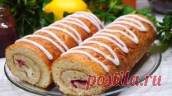МЕДОВЫЙ РУЛЕТ ИНГРЕДИЕНТЫ яйца – 3 шт. сахар – 100гр. мед – 2 ст.л. мука – 150гр. разрыхлитель – 1ч.л. для крема: сметана – 200гр. сахар – 2 ст.л. для глазури: сахарная пудра -2 ст.л. вода кипяток – 1-3ч.л. ПОШАГОВЫЙ РЕЦЕПТ ПРИГОТОВЛЕНИЯ Медовый Рулет...