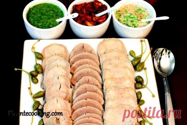 Отварной говяжий язык и 3 соуса | Picantecooking