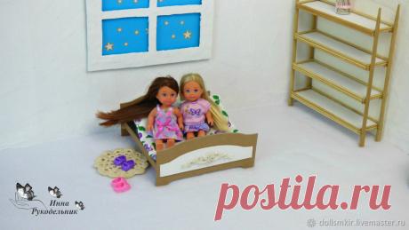 Как сделать кровать для куклы своими руками DIY | Журнал Ярмарки Мастеров