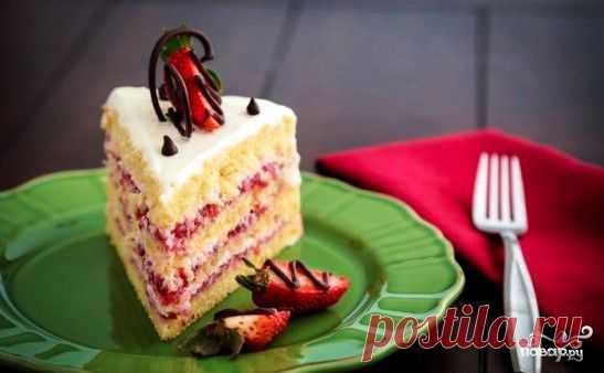 Торт "Клубничка" - пошаговый кулинарный рецепт на Повар.ру