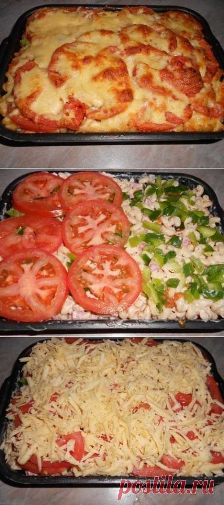 Готовим пикантные макароны в духовке.