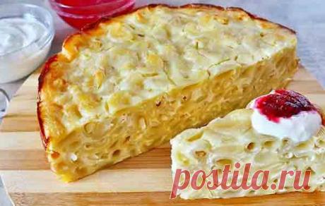 Макаронник с творогом - Кулинарные рецепты 