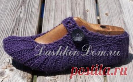 Тапочки (следки) спицами 15 моделей с описанием | Дашкин Дом