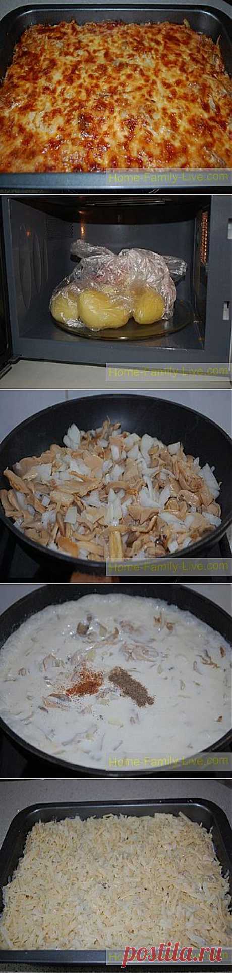 Запеченная картошка с грибами - Кулинарные рецепты