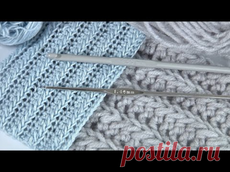 БЫСТРО и ПРОСТО!!! Супер Классный УЗОР крючком/Для любого изделия и из любой пряжи