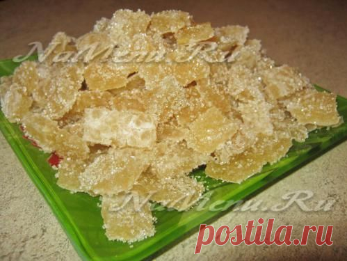Желейные конфеты из имбиря и яблок