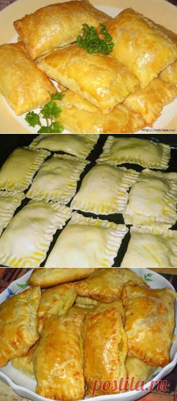 Пирожки слоеные с мясом по-русски