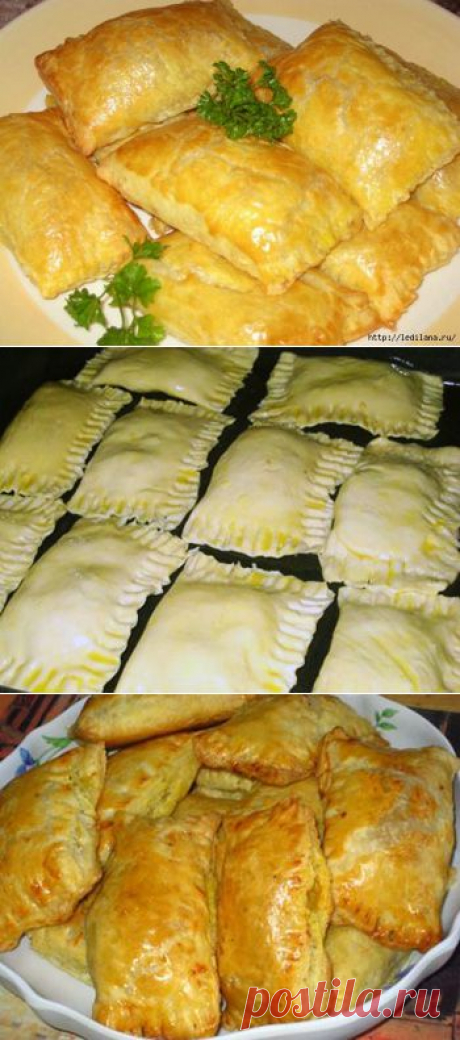 Пирожки слоеные с мясом по-русски
