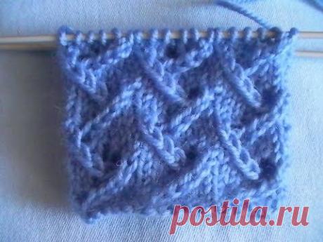 Вязание спицами узора Елочка для начинающих | Видео мастер классы