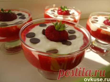 Клубничный десерт- с шоколадными каплями. - Простые рецепты Овкусе.ру
