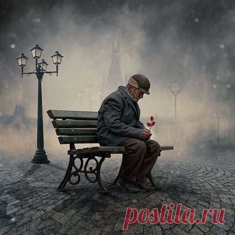 . Дремала осень
.
Дремала осень в стылой электричке, 
Где за окном коптил угрюмый век. 
Озябнув на перроне, чиркнув спичкой 
Я закурю, оставив дымный след.
.
Не в срок пришла назначенная старость, 
Но я пожил, пожалуй, за двоих. 
Тихонько постою, сокрыв усталость 
От глаз чужих, безжизненно-пустых.
.
Потом шагну в туман я и к погосту. 
На землю пал сегодня первый снег, 
Ему я рад, как радуется гостю 
Давно в мируˈ забытый человек.
.
А было время: выдох, вздох — награда 
И ...