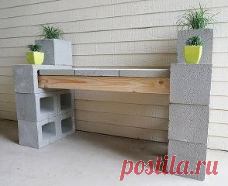 бетонные блок  на даче
