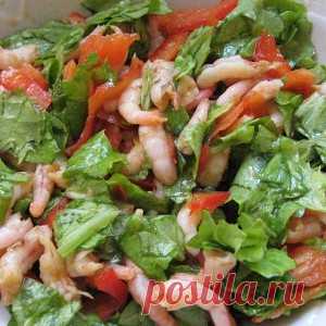 Овощной салат с морепродуктами рецепт – салаты