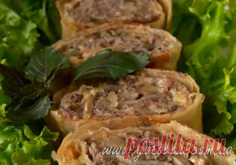 Обворотни из говядины, грибов и сыра