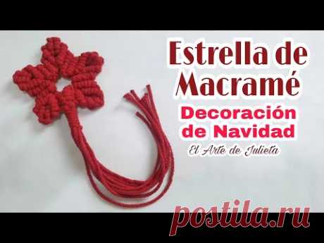 Estrella de macramé / Macrame Star - YouTube