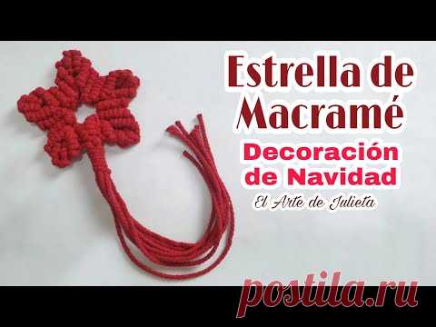 Estrella de macramé / Macrame Star - YouTube