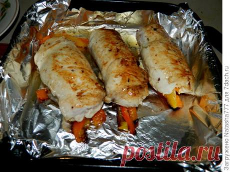 Куриные трубочки с перцем