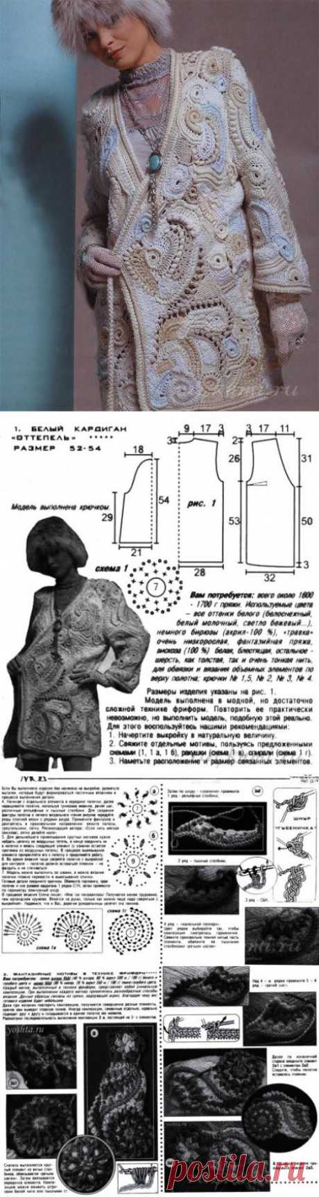 Вязаный кардиган крючком » Сайт &quot;Ручками&quot; - делаем вещи своими руками