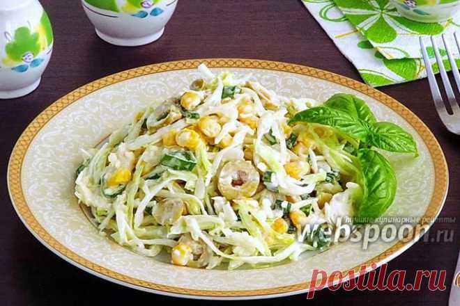 Салат из капусты, адыгейского сыра и кукурузы рецепт с фото, как приготовить на Webspoon.ru