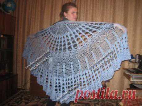 Вязаная крючком шаль. Схемы вязания шали с описанием. Более 15 схем шалей бесплатно. - страница 14