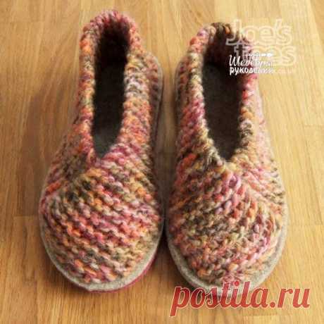 Тапочки спицами