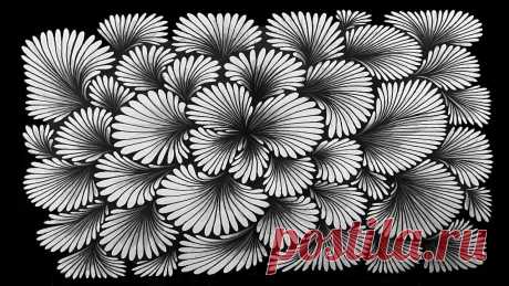 How to draw fanned leaves | Miss Betsi’s pattern # 2 This is the 2nd in a series of doodling patterns for you to enjoy and recreate in your own drawings.  Feel free to have fun with this pattern 💙--- --- --- -...