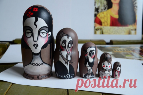 Анна Каренина Л.Н. Толстой Русская Матрешка Бабушка | Etsy