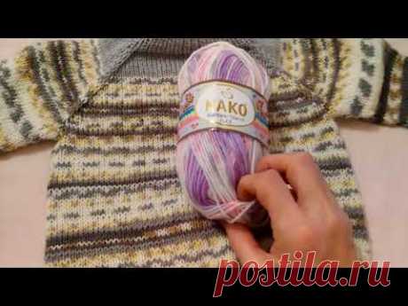 &quot;#ДетскийСВИТЕРОК  #ПряжаNAKO небольшой МК #реглан_сверху - YouTube