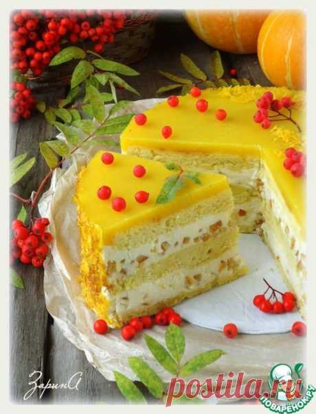 Тыквенный десертный торт - кулинарный рецепт