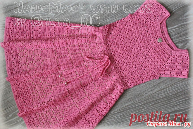 Платье "Крестики-нолики" он-лайн - Вяжем вместе он-лайн - Страна Мам