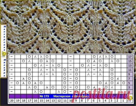 Узор спицами № 173 - Мастерская "Милабра"