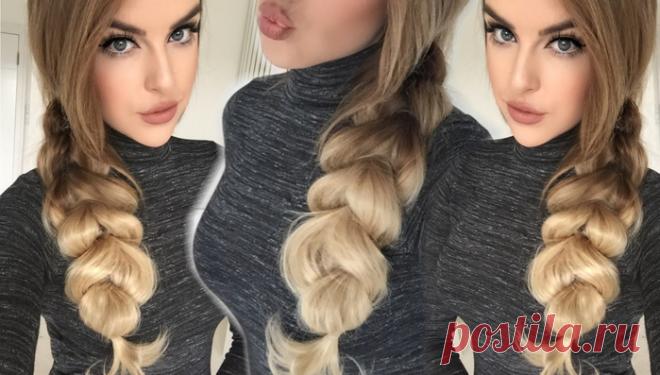 Как заплести красивую объемную косу. Видеоурок