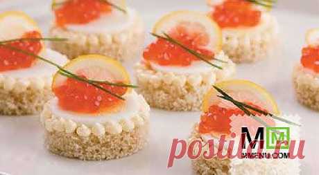 Рецепт КАНАПЕ С ИКРОЙ