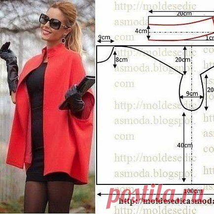 Пальто без рукавов (простая выкройка)