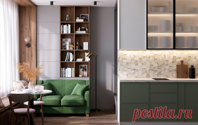Дизайн крошечной студии 28 м² для молодоженов — INMYROOM