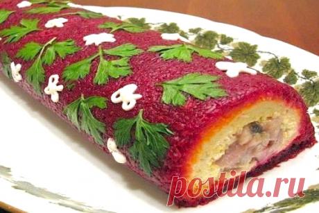 Селедка под шубой рулетом
Ингредиенты:Сваренная в кожуре или запеченная свекла – 4 штСваренная в кожуре морковь – 4 штСваренный в кожуре картофель – 2 – 3 штукиСваренные вкрутую яйца – 2 штукиСеледка – 1 средняяРепчатый лу…