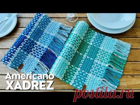 JOGO AMERICANO DE CROCHÊ XADREZ - APRENDA EM 3 PASSOS, TUTORIAL SIMPLES E DESCOMPLICADO