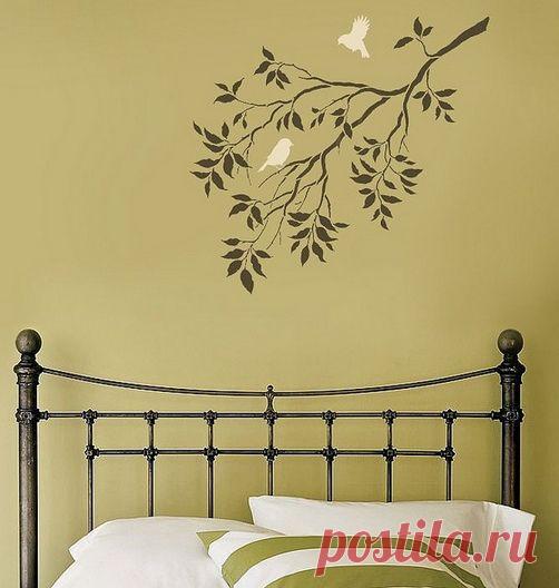 Как украсить стену своими руками|Трафареты, рисунки на стене | Ремонт и...