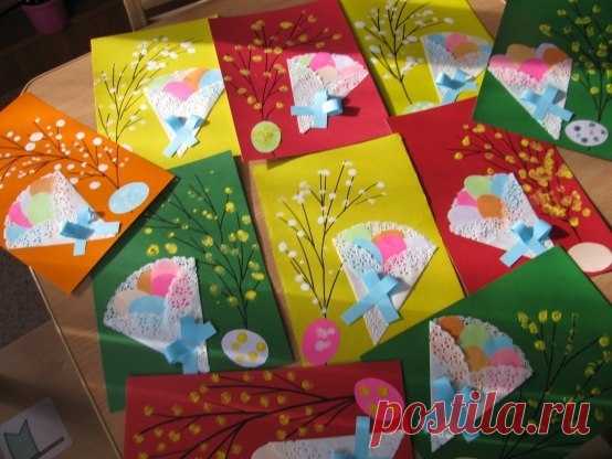 Открытки к Пасхе. Легко и просто.