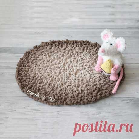 Овальный коврик "Барашек" из Alize Puffy Ombre batik - Мастер-класс | Puffy Mafia | Яндекс Дзен