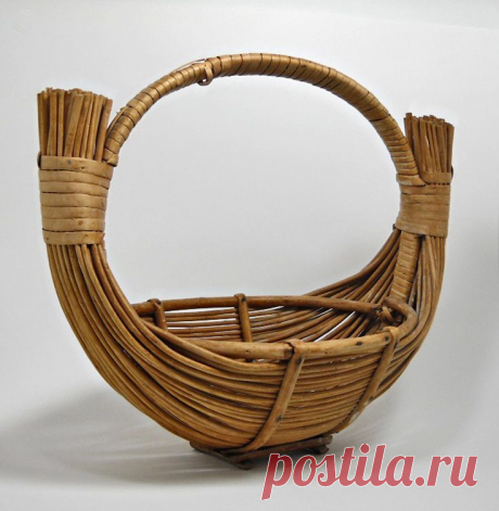 Vintage wicker basket for picnics, storage or a gift