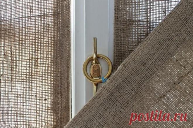 ШЬЕМ ПРОСТЫЕ ШТОРЫ ИЗ МЕШКОВИНЫ