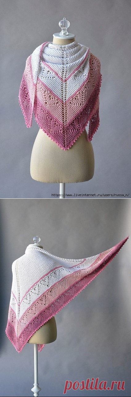 Шаль Be Mine by Rachel Brockman (Вязание спицами) – Журнал Вдохновение Рукодельницы