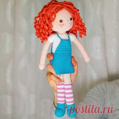 1000 схем амигуруми на русском: Кукла с кудряшками
