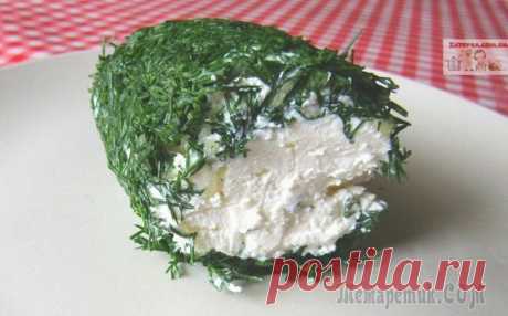 Домашний сыр с укропом и чесноком