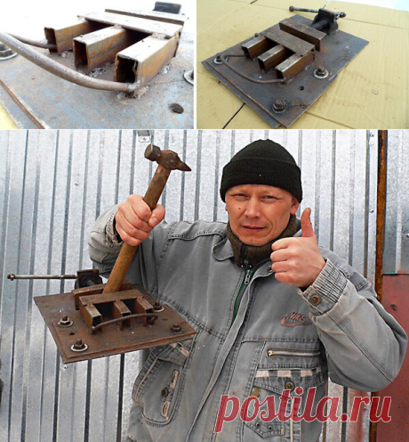 Самодельные простецкие слесарные тиски. Жму всё подряд | Вадим Васильев | Яндекс Дзен